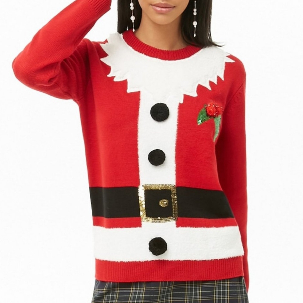 NEW santas girl Christmas sweater - Picture 1 of 1